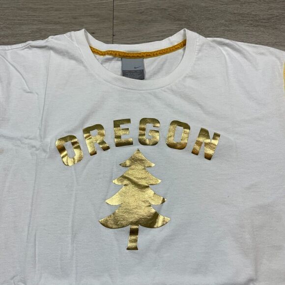 Nike Shirt Mens 2XL White Oregon Athletics PRE Running Y2K - Picture 2 of 11